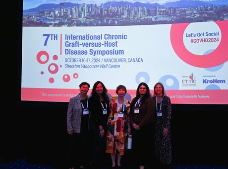 Natasha Sani, LLSC, and other members of the GvHD Alliance, at the 2024 International cGVHD Symposium.
