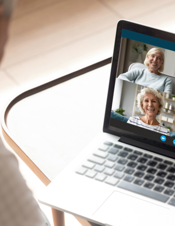 Man watching a video on their computer