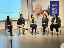 A Discussion Panel with (from left to right) Dr Kekre, Phil Nguyen, Joy Rashid, Christine Sutherland, Jani Lamarche